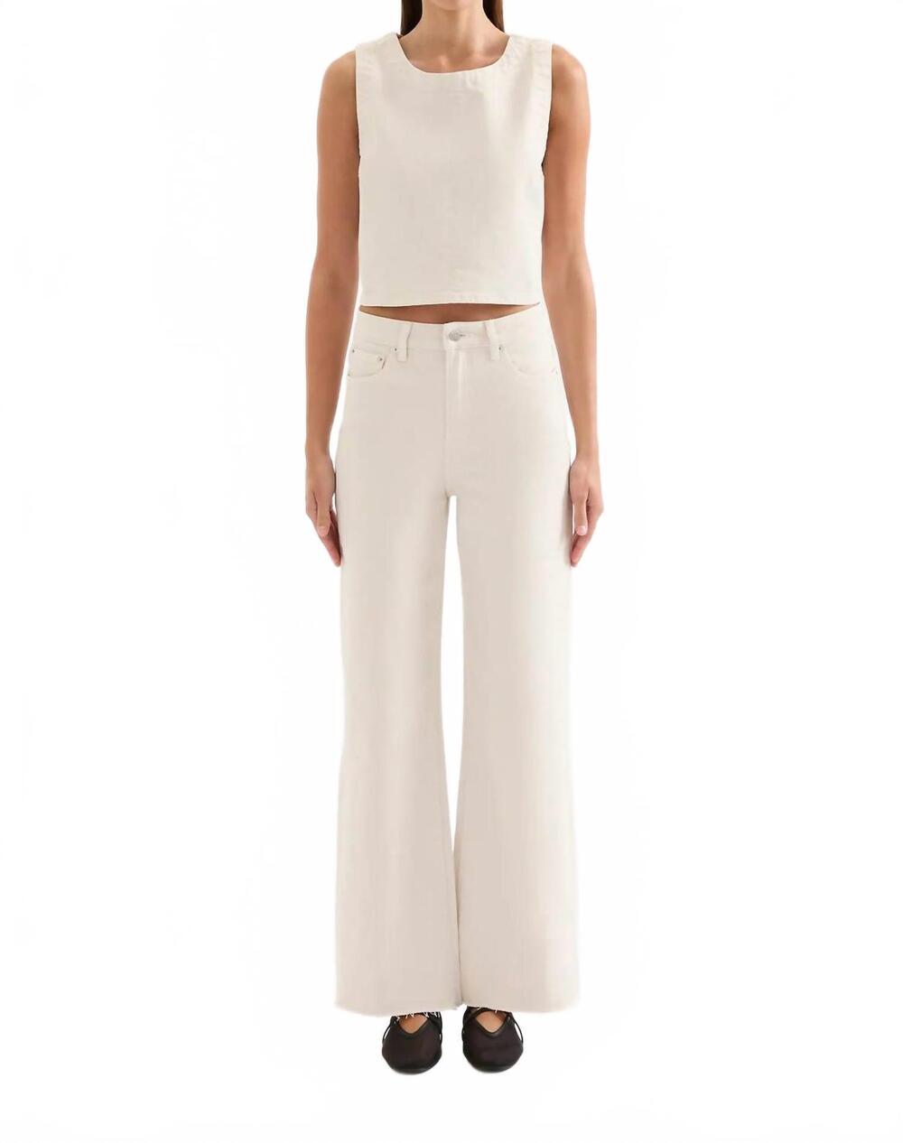 NEW NUDE LUCY cali stretch wide leg jeans in dune